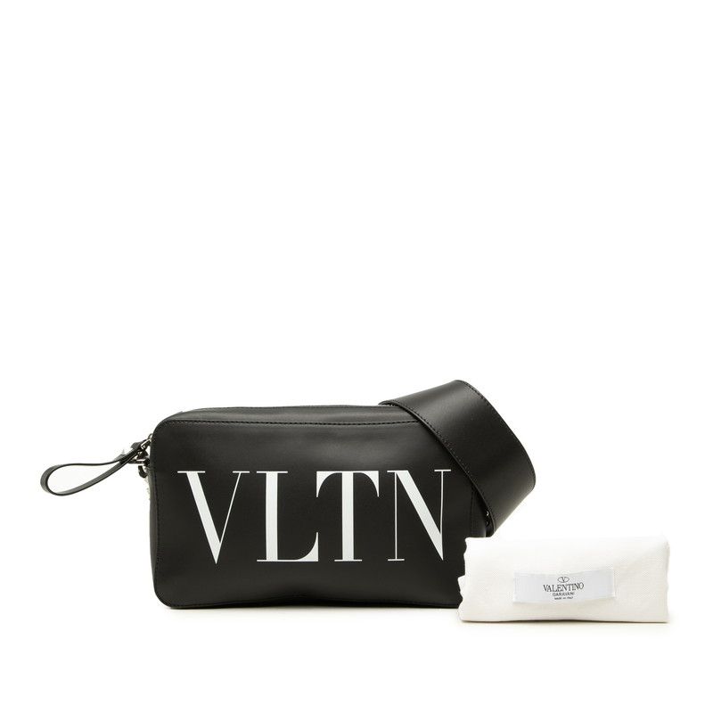 Valentino VLTN Logo Rockstuds Leather 2way Shoulder Bag