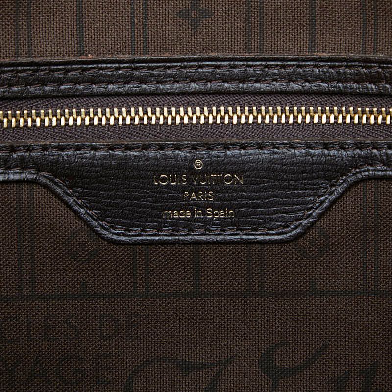 Louis Vuitton Monogram Idylle Neverfull MM Canvas Leather Tote Bag
