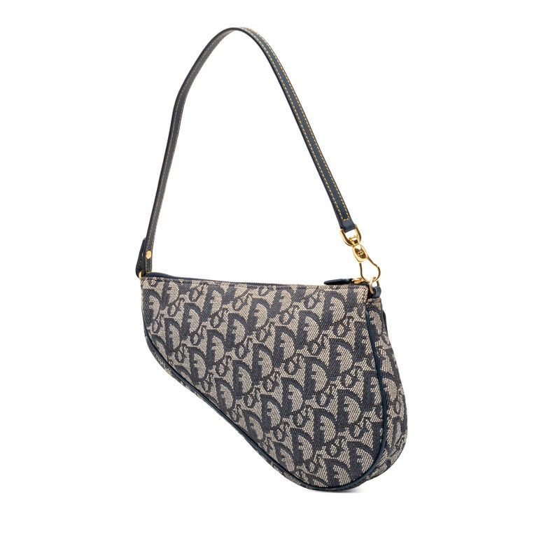 Dior Trotter Saddle Canvas Leather Handbag