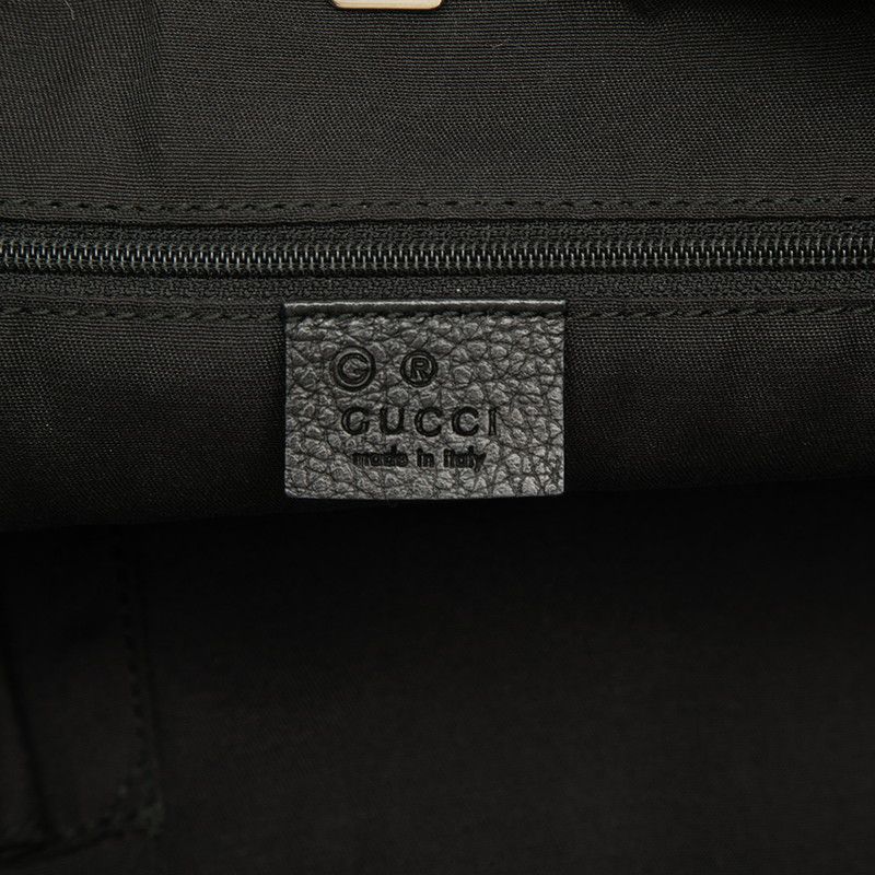 Gucci GG Canvas Abbey Leather Tote Bag