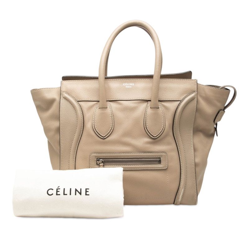 CELINE Luggage Mini Shopper Leather Handbag
