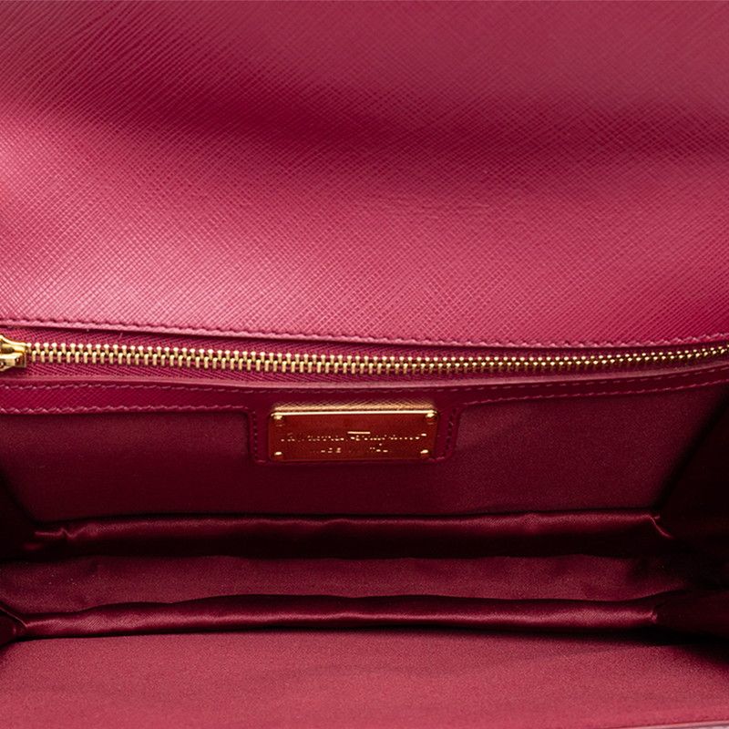 Salvatore Ferragamo Vara Ribbon Leather Shoulder Bag
