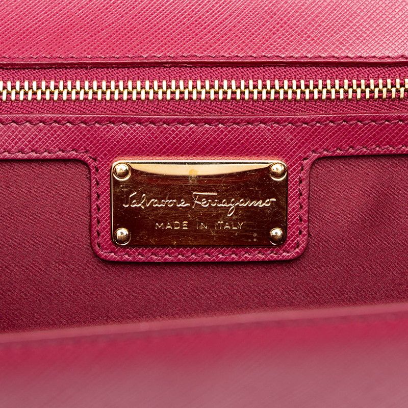 Salvatore Ferragamo Vara Ribbon Leather Shoulder Bag