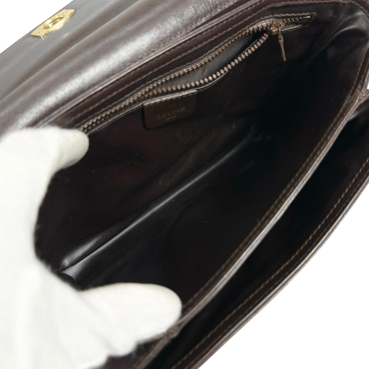 Celine Trinoff Leather Shoulder Bag