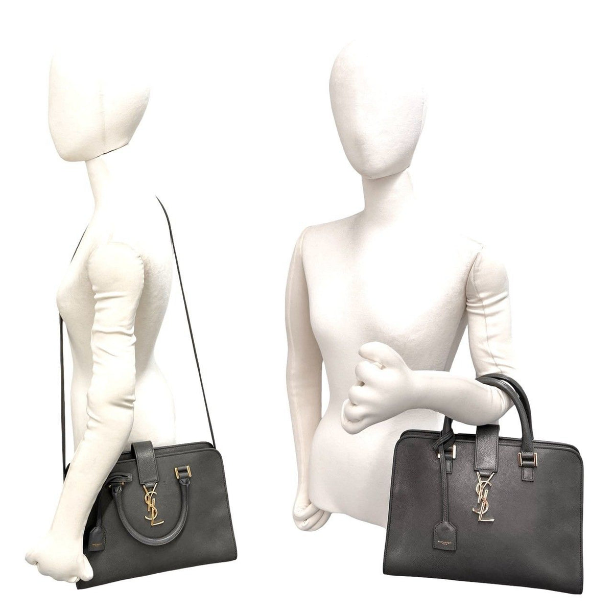 Yves Saint Laurent Baby Cabas Leather 2way Bag