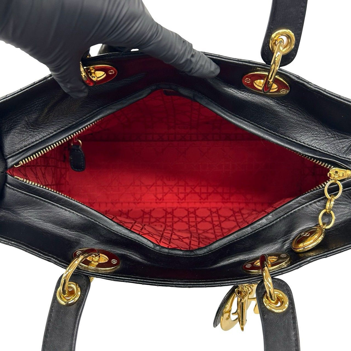 Christian Dior Lady Dior Leather Handbag