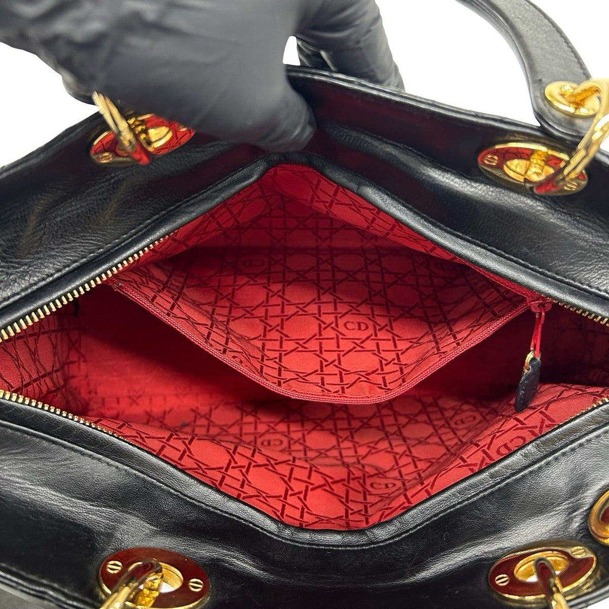 Christian Dior Lady Dior Leather Handbag