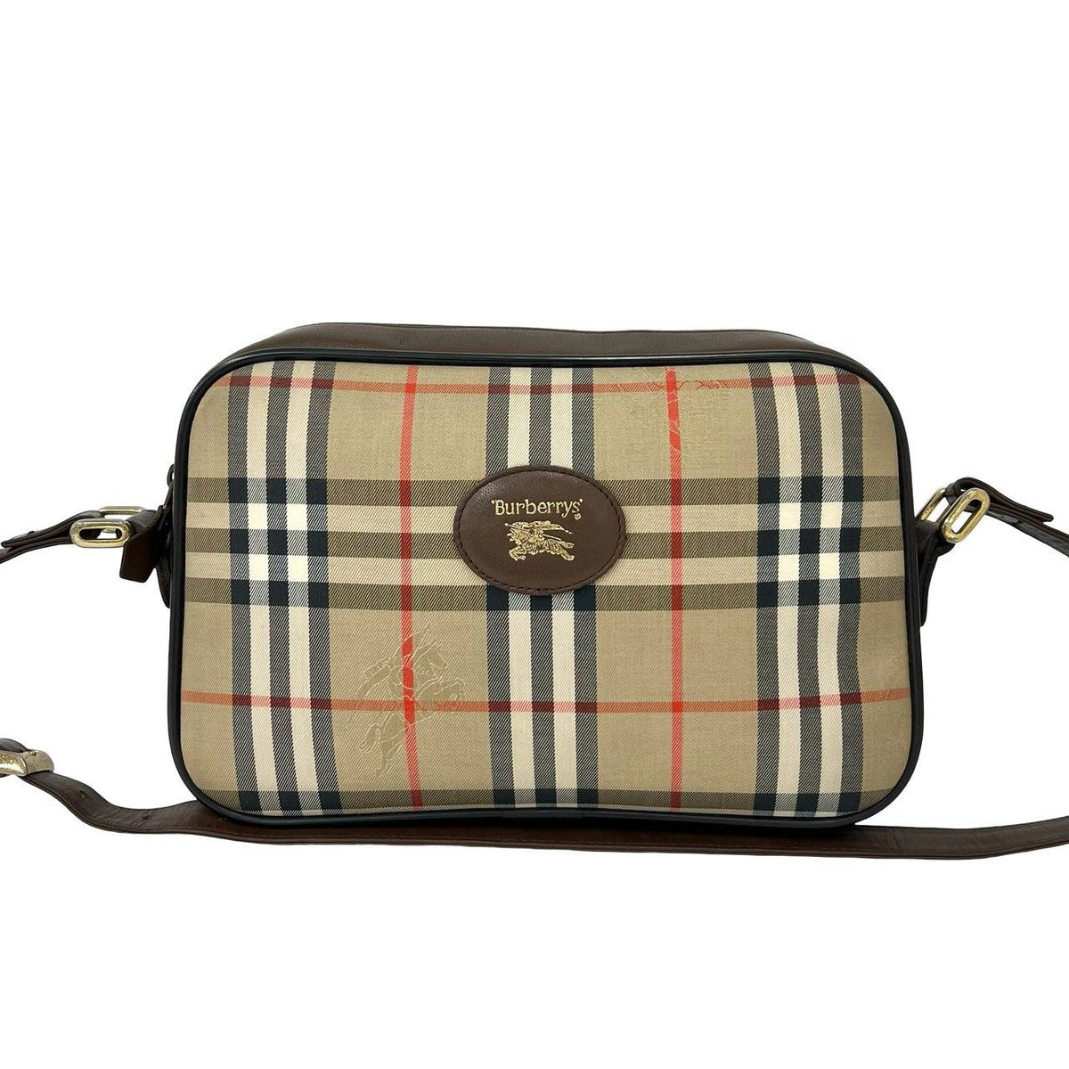 Burberry Vintage Canvas Leather Shoulder Bag