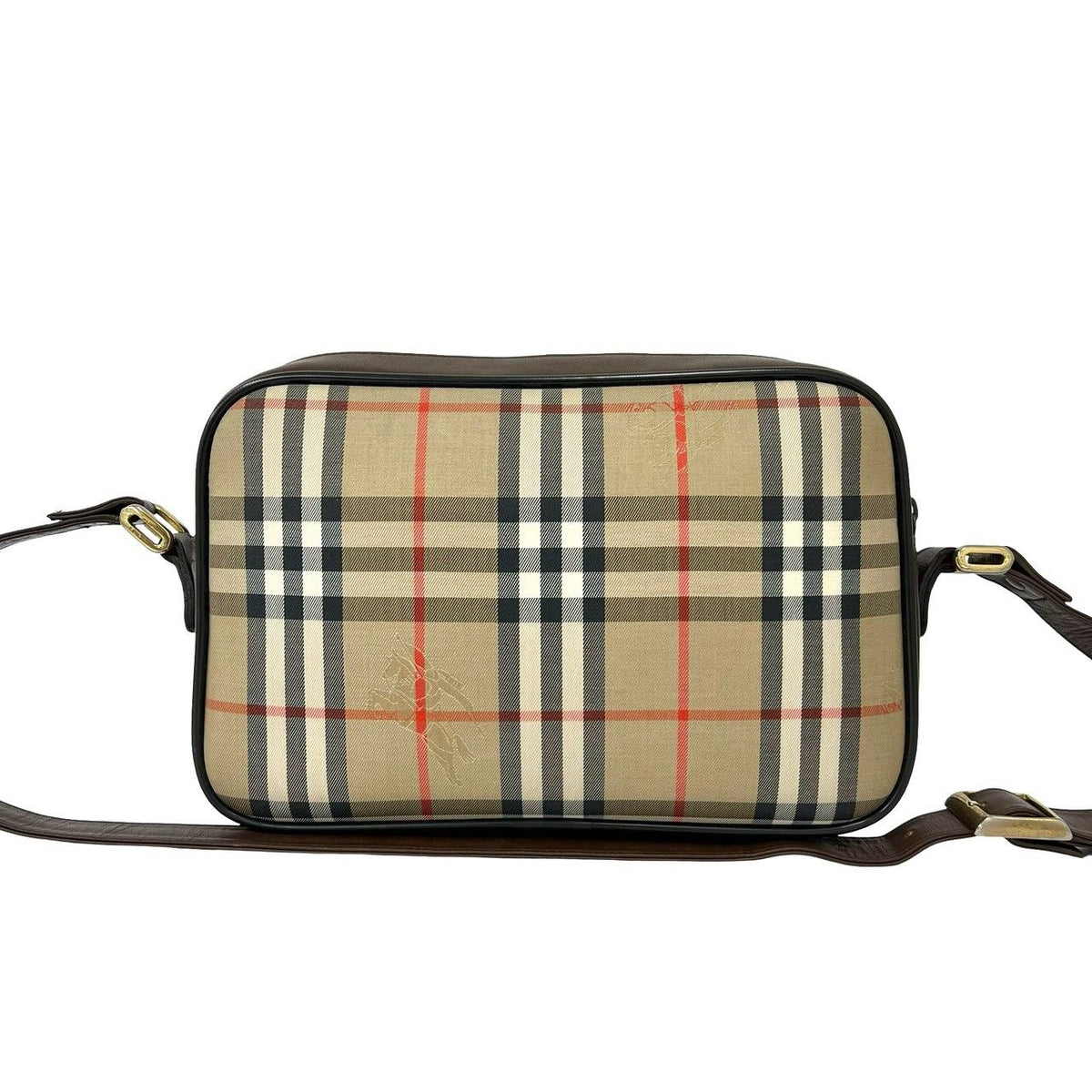 Burberry Vintage Canvas Leather Shoulder Bag