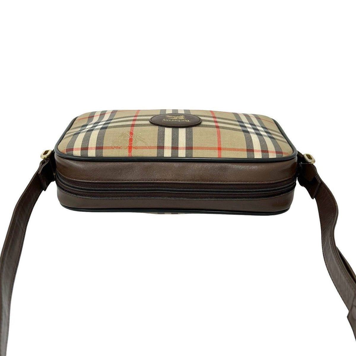 Burberry Vintage Canvas Leather Shoulder Bag