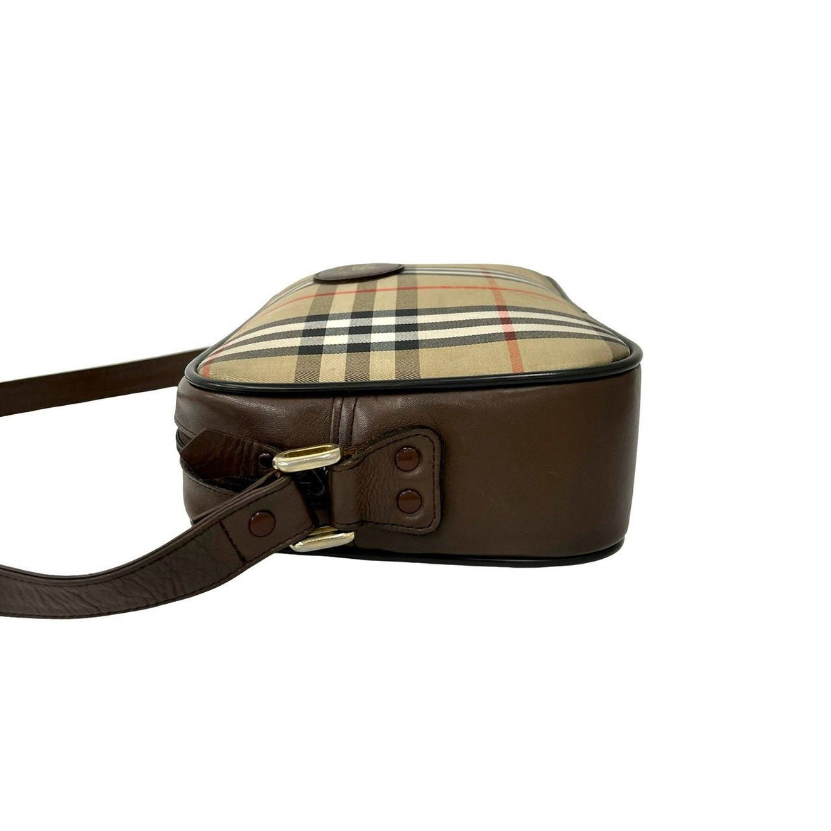 Burberry Vintage Canvas Leather Shoulder Bag