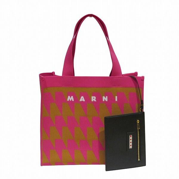 Marni Jacquard Polyester Medium Tote Bag