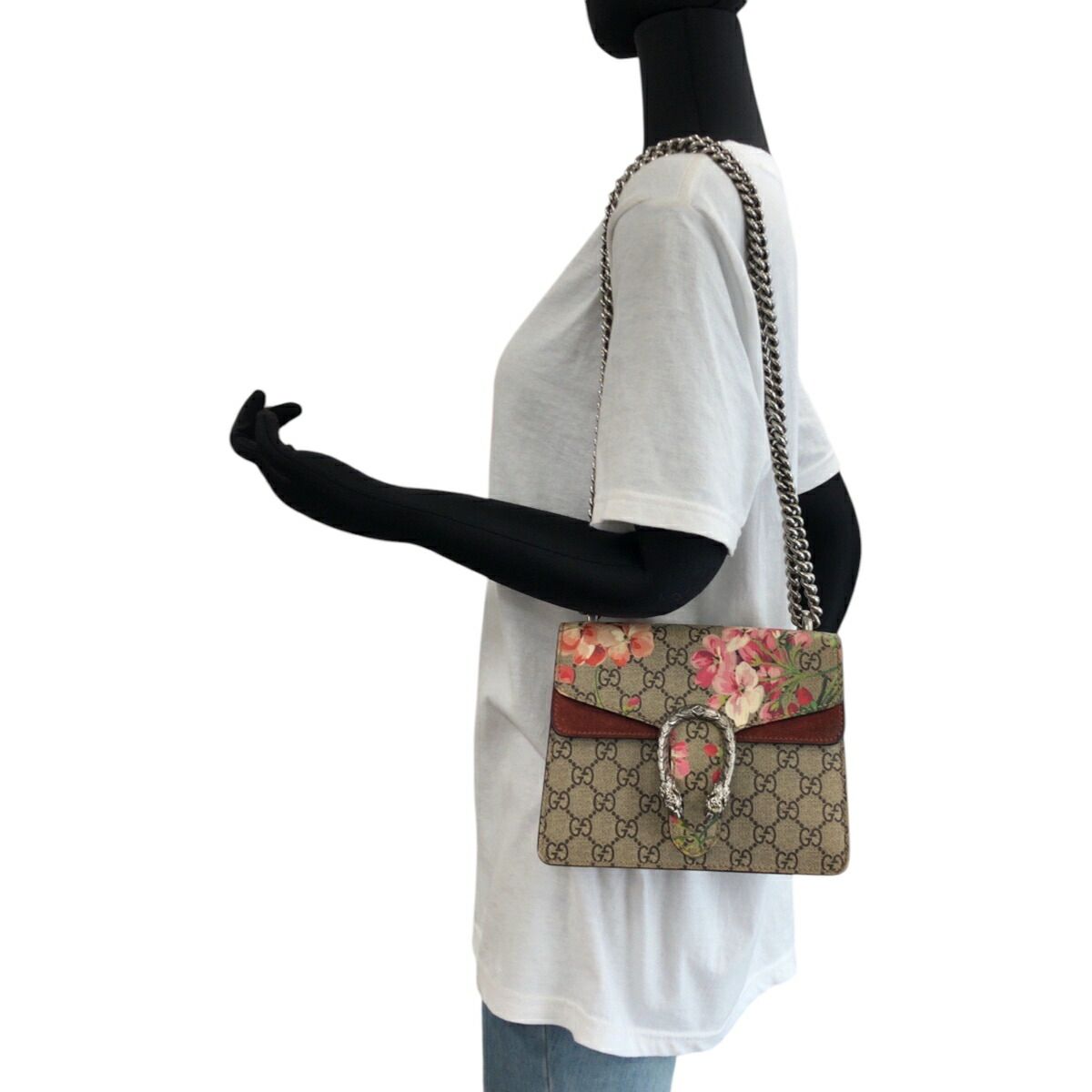 Gucci GG Blooms Dionysus GG Supreme Canvas Chain Shoulder Bag