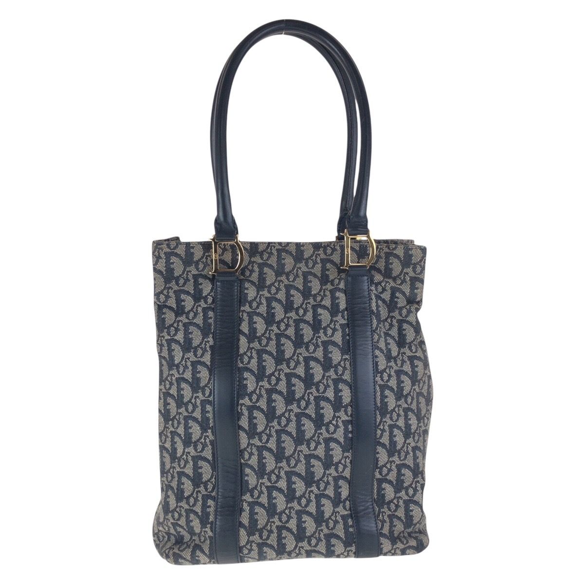 Dior Trotter Canvas Leather Tote Bag