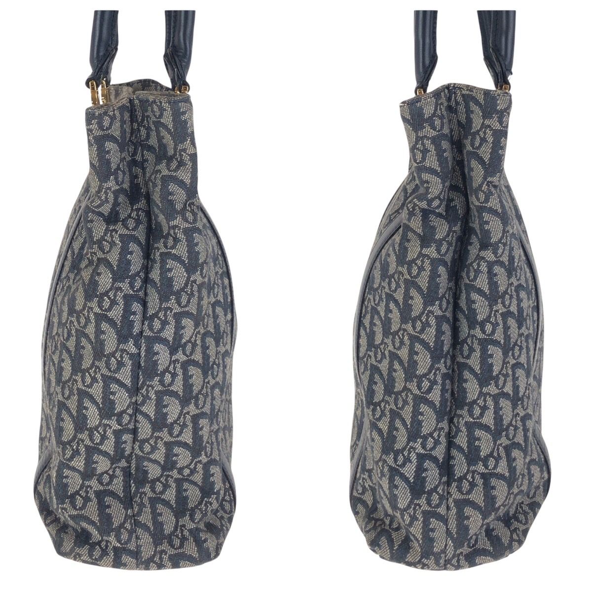 Dior Trotter Canvas Leather Tote Bag