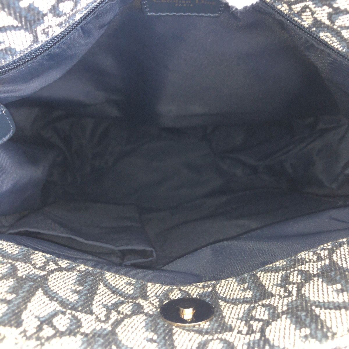 Dior Trotter Canvas Leather Tote Bag
