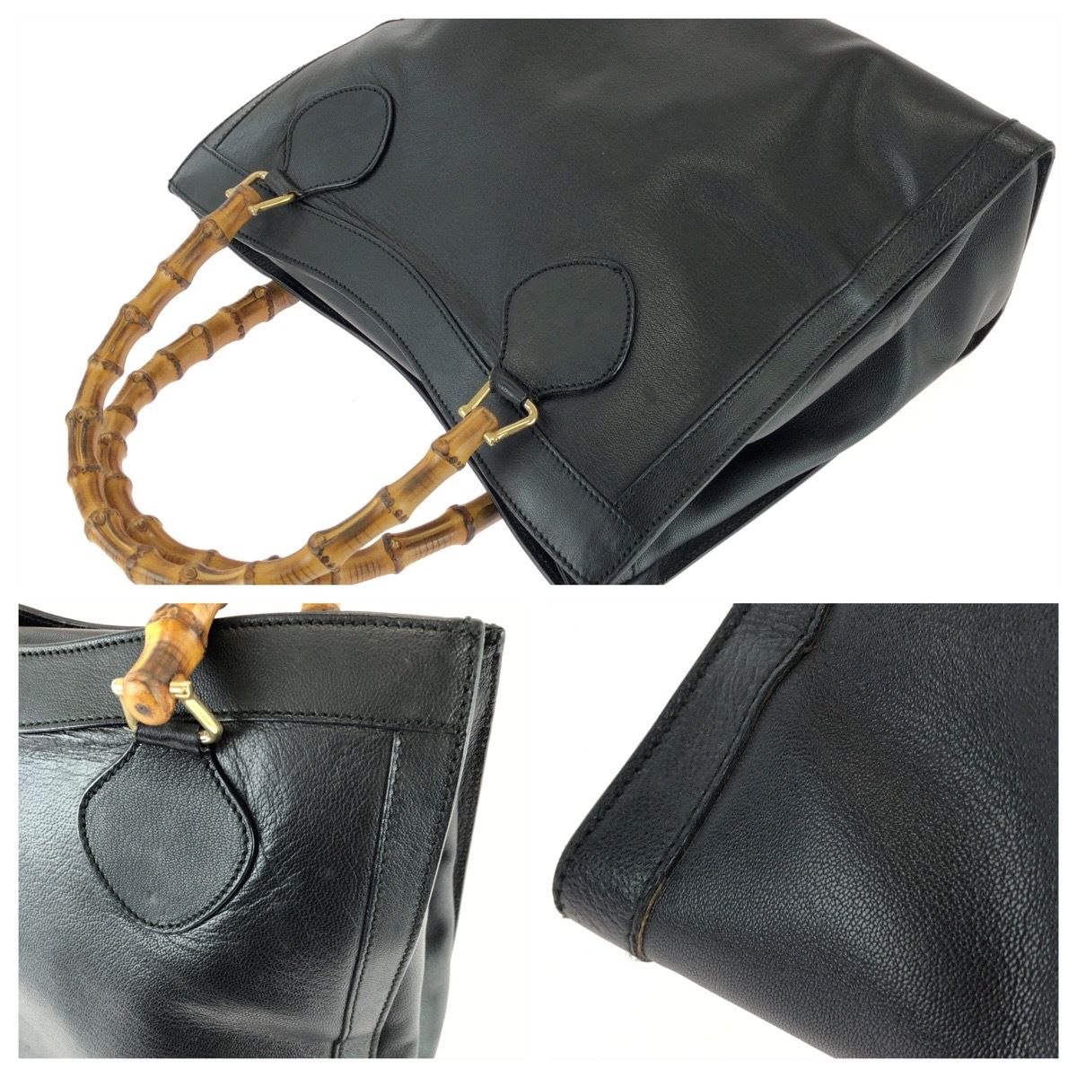 Gucci Bamboo Leather Tote Bag