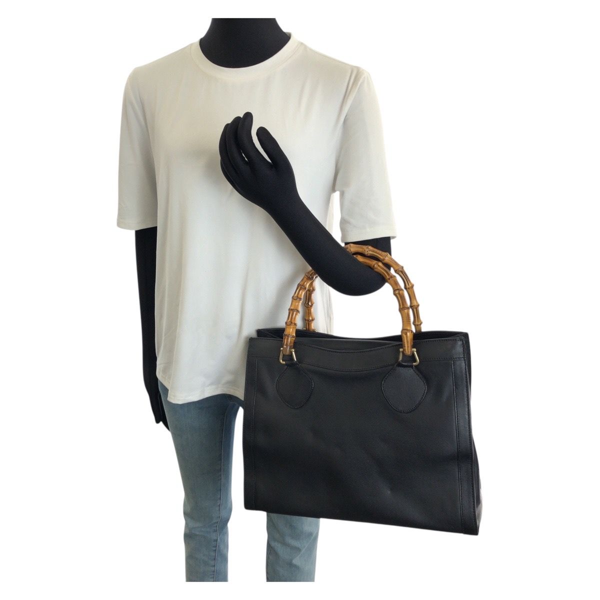 Gucci Bamboo Leather Tote Bag
