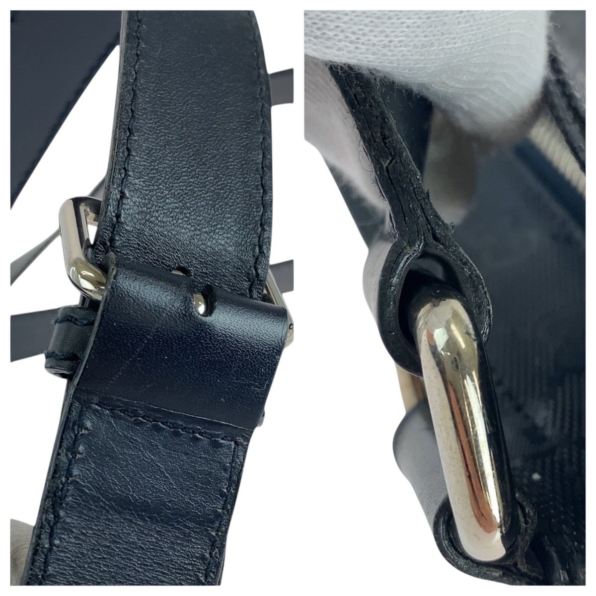Gucci GG Imprime GG Canvas Leather Shoulder Bag