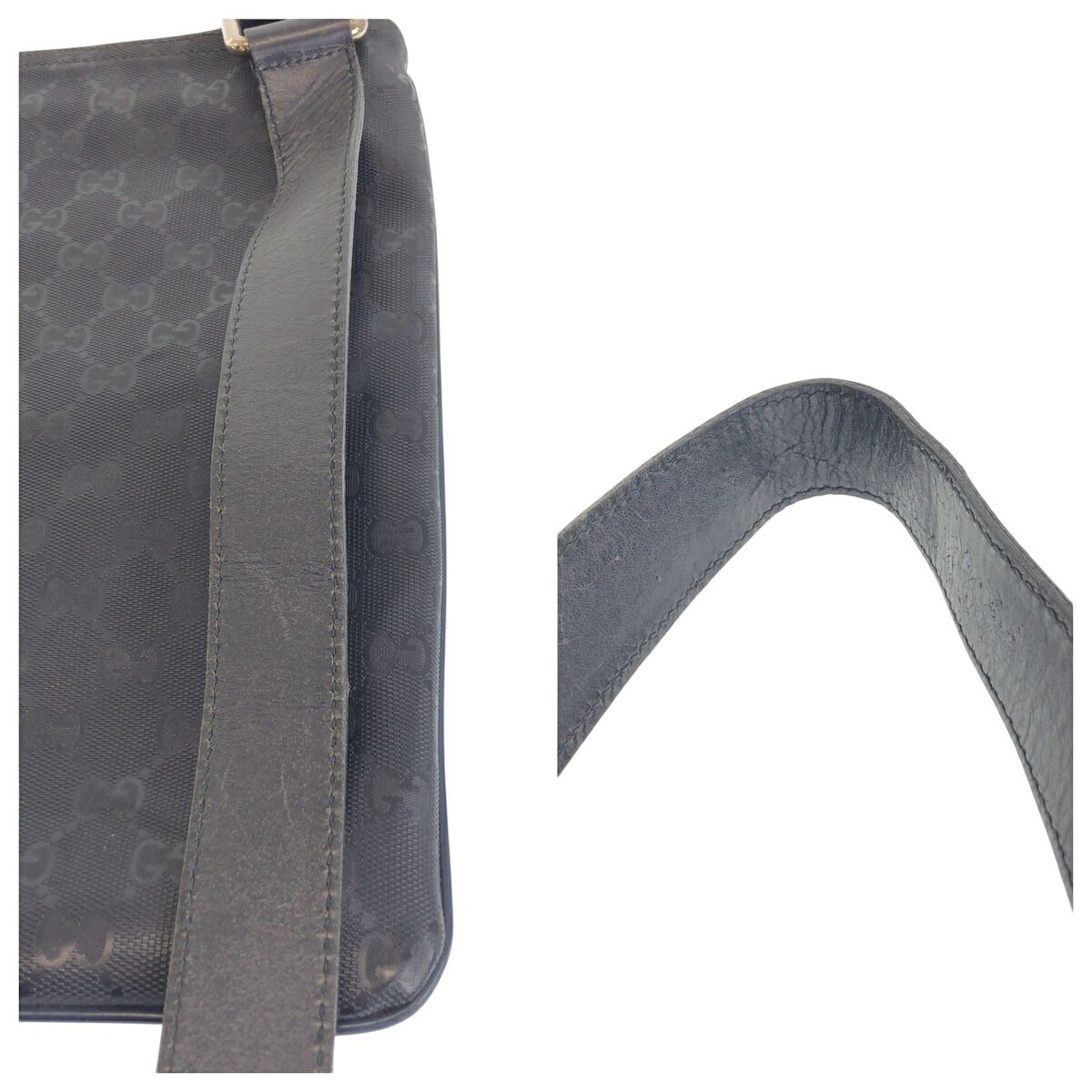 Gucci GG Imprime GG Canvas Leather Shoulder Bag