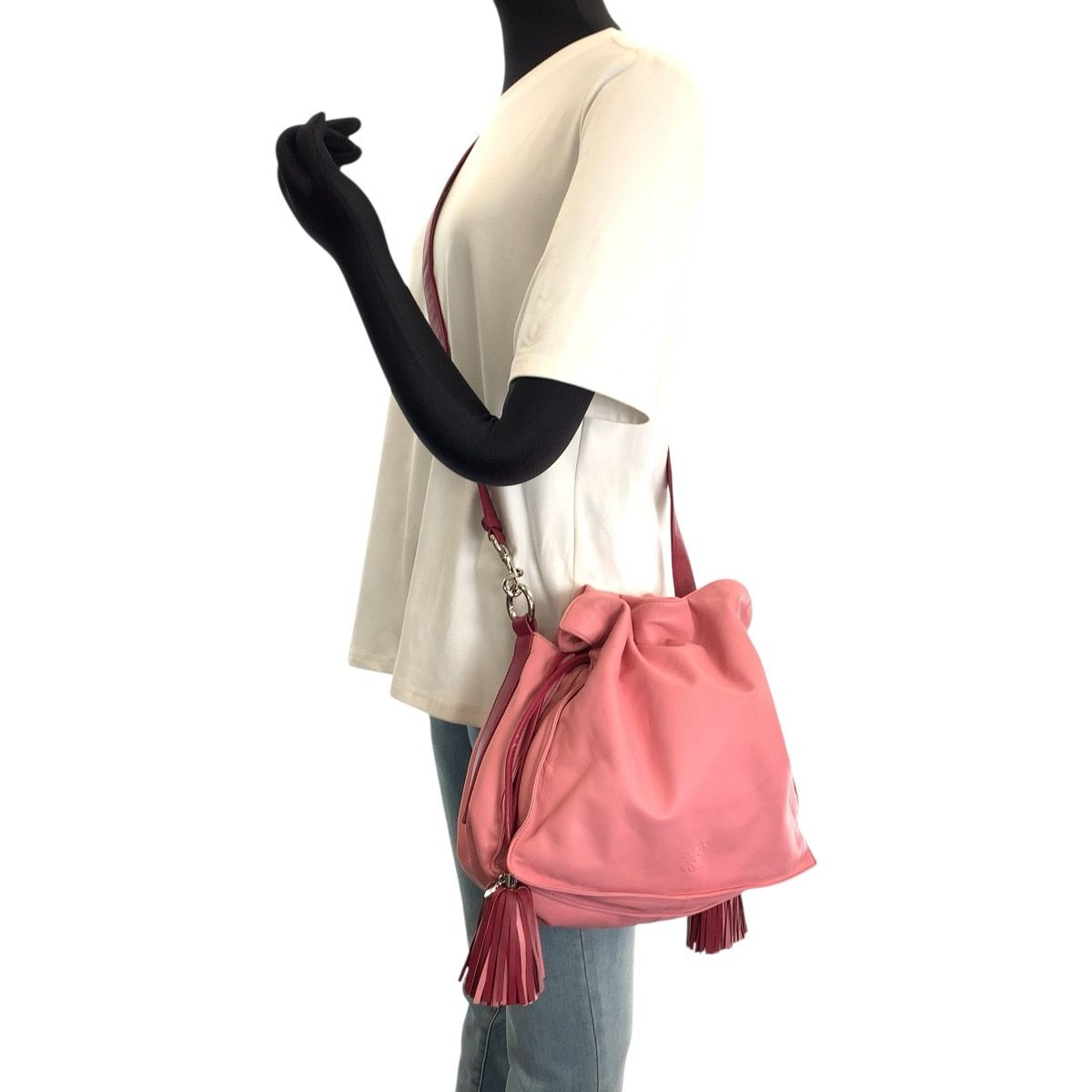 Loewe Flamenco Fringe Leather Shoulder Bag