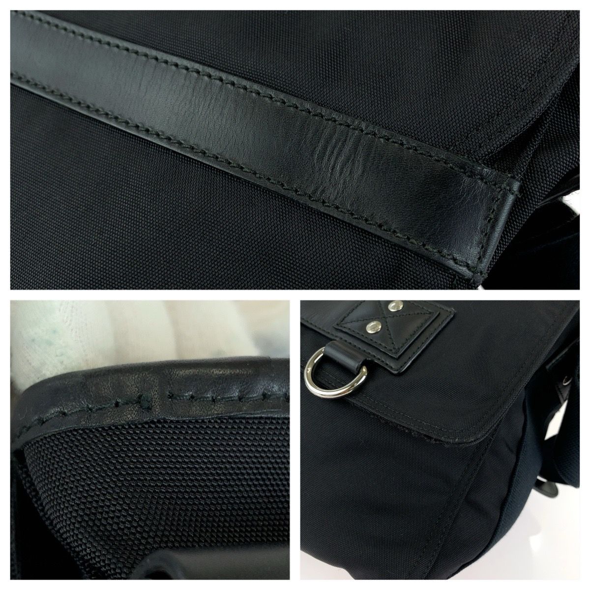 Gucci Shearling Line Nylon Leather Shoulder Bag