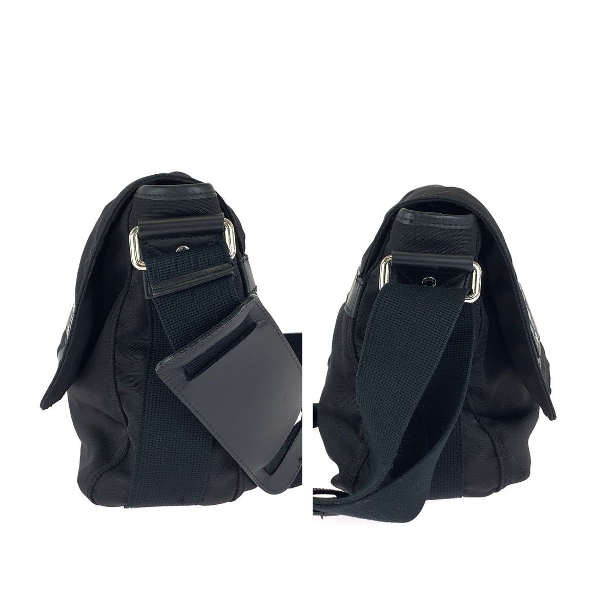Gucci Shearling Line Nylon Leather Shoulder Bag