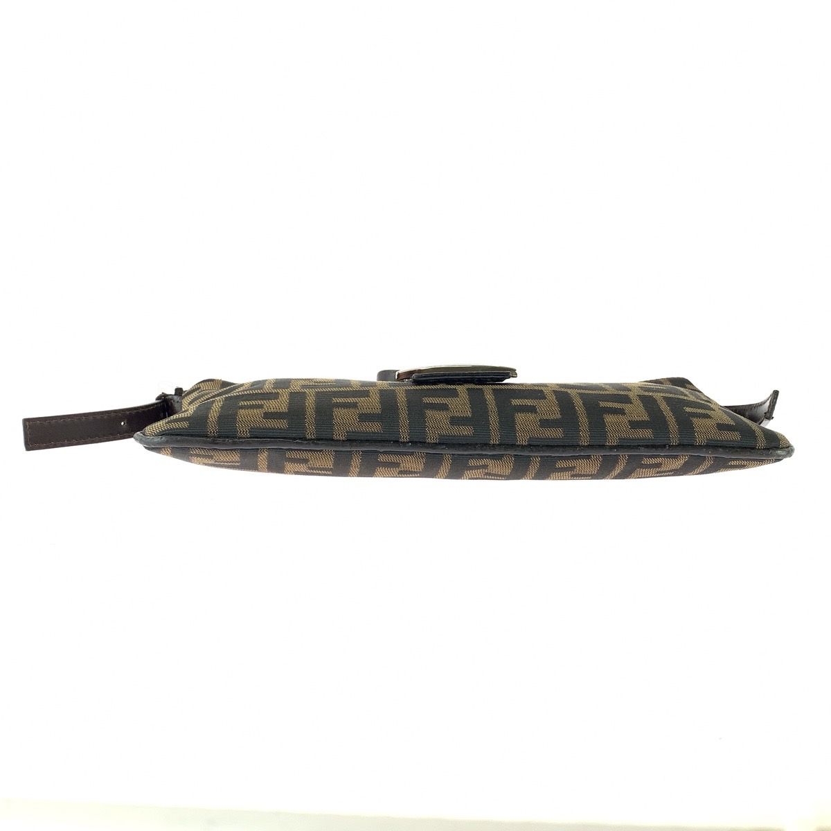 Fendi Zucca Canvas Leather Shoulder Bag