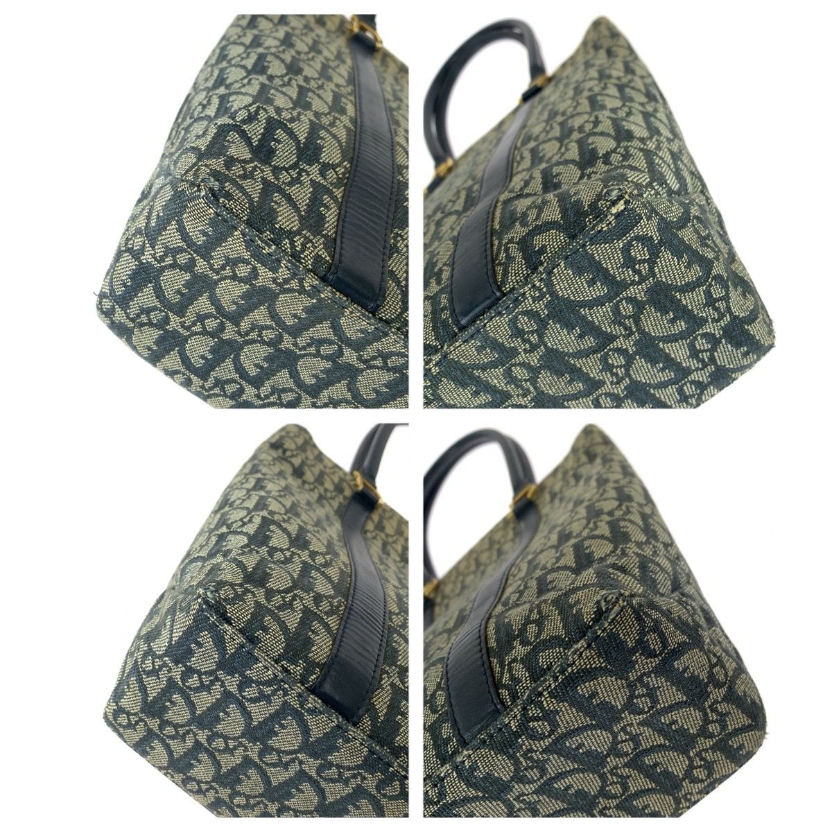 Dior Trotter Canvas Leather Tote Bag
