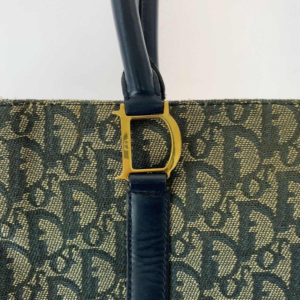 Dior Trotter Canvas Leather Tote Bag
