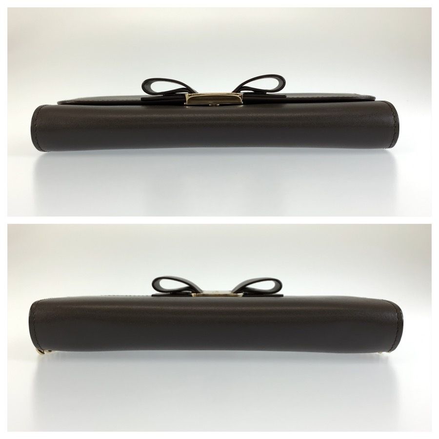 Salvatore Ferragamo Vara Ribbon Leather Chain Wallet