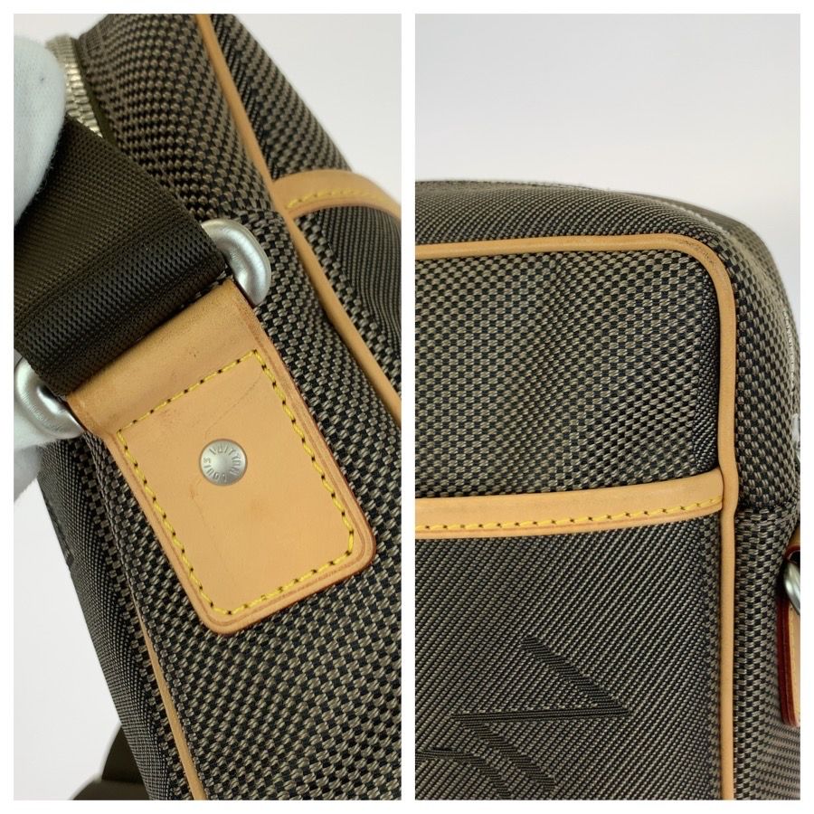 Louis Vuitton Citadin Damier Geant Nylon Leather Shoulder Bag