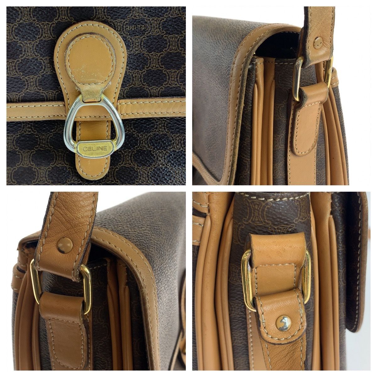Celine Macadam PVC Leather Shoulder Bag