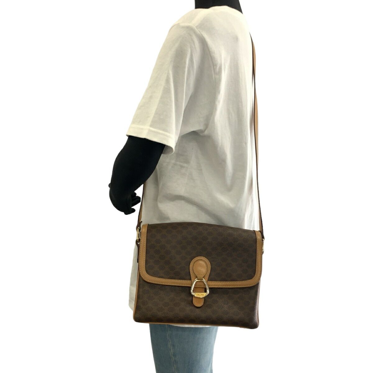 Celine Macadam PVC Leather Shoulder Bag