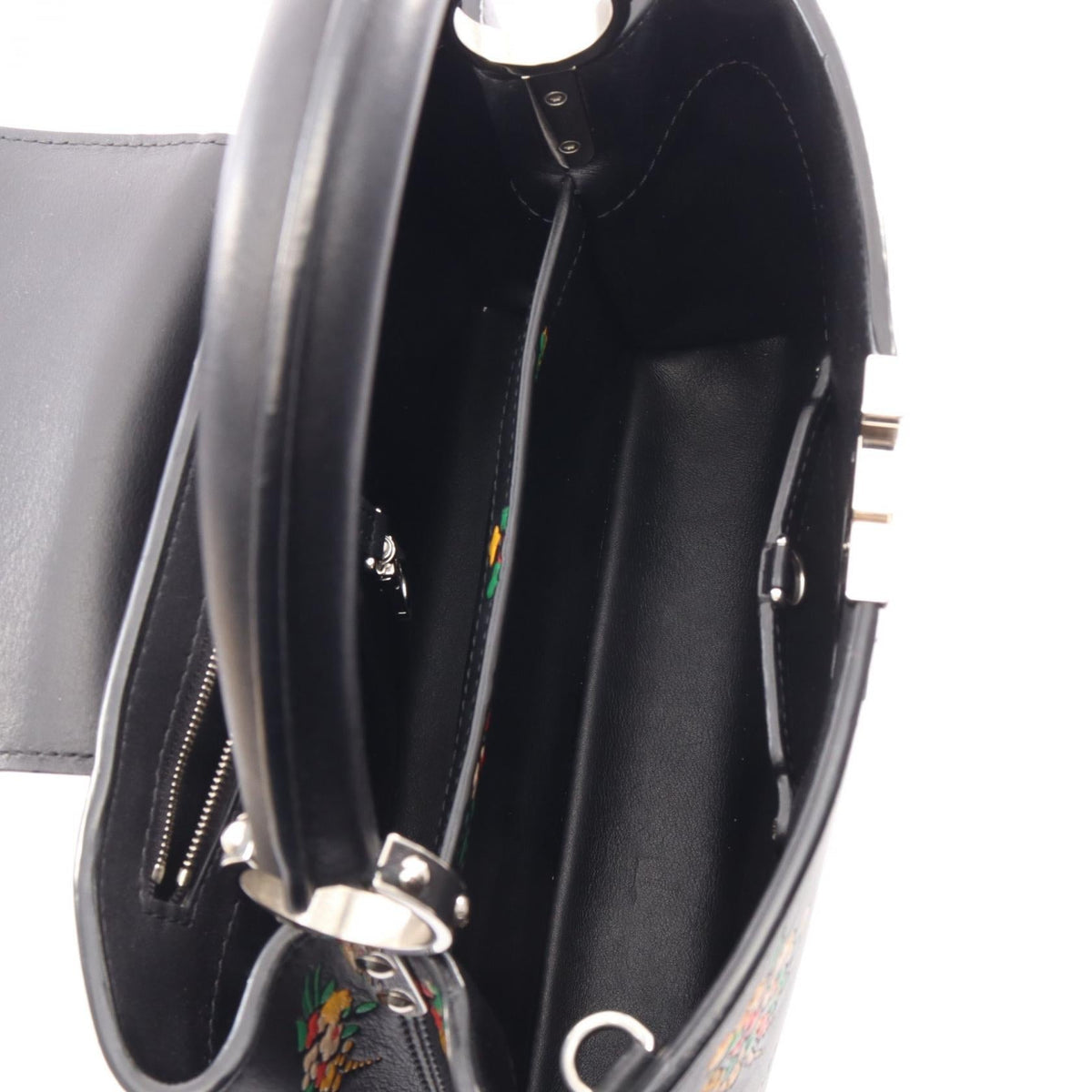 Preloved LOUIS VUITTON CapucinePM Blossom 2WAY Black/Multicolor Handbag 2101220019754