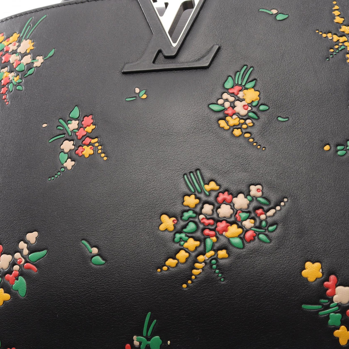 Preloved LOUIS VUITTON CapucinePM Blossom 2WAY Black/Multicolor Handbag 2101220019754
