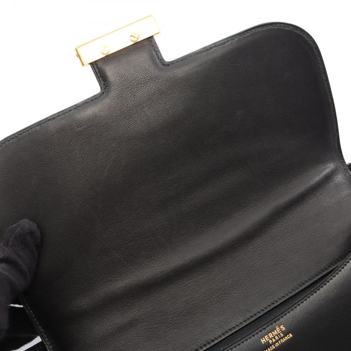 Preloved HERMES Constance 23 Shoulder Bag Black Box calf leather Calfskin (cowhide) 2101219974262