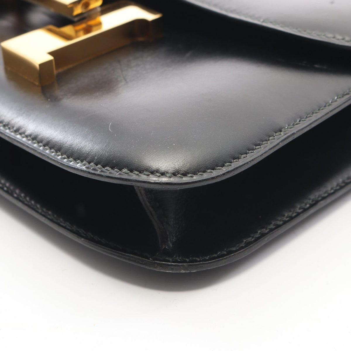Preloved HERMES Constance 23 Shoulder Bag Black Box calf leather Calfskin (cowhide) 2101219974262
