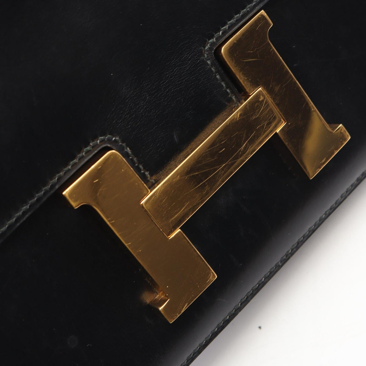Preloved HERMES Constance 23 Shoulder Bag Black Box calf leather Calfskin (cowhide) 2101219974262