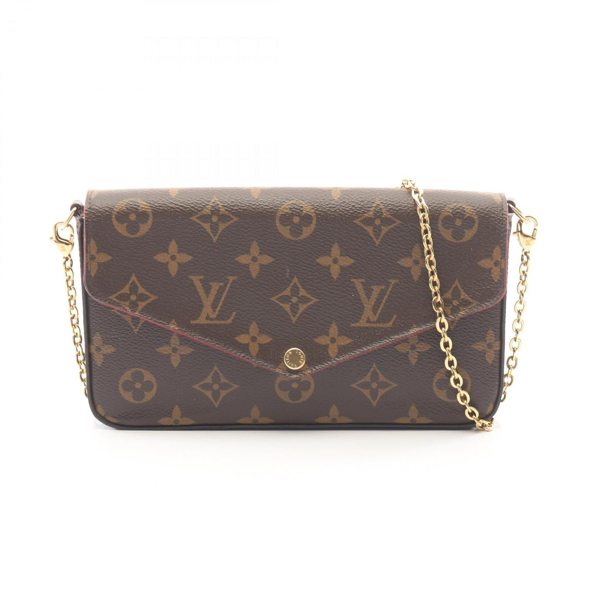 Preloved LOUIS VUITTON Felicie Monogram Fuschia Pochette Brown Shoulder Bag M61276 2101219959054