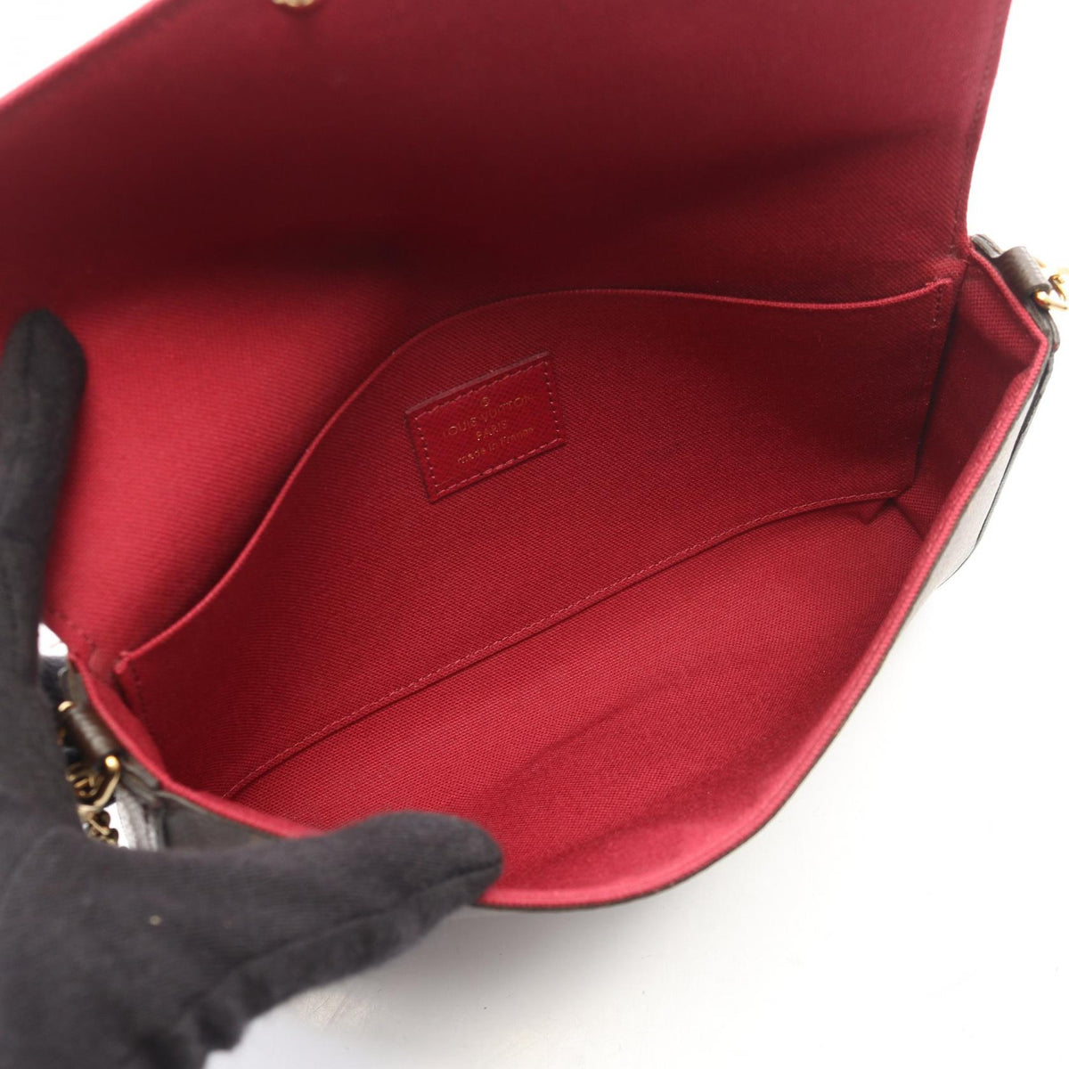 Preloved LOUIS VUITTON Felicie Monogram Fuschia Pochette Brown Shoulder Bag M61276 2101219959054