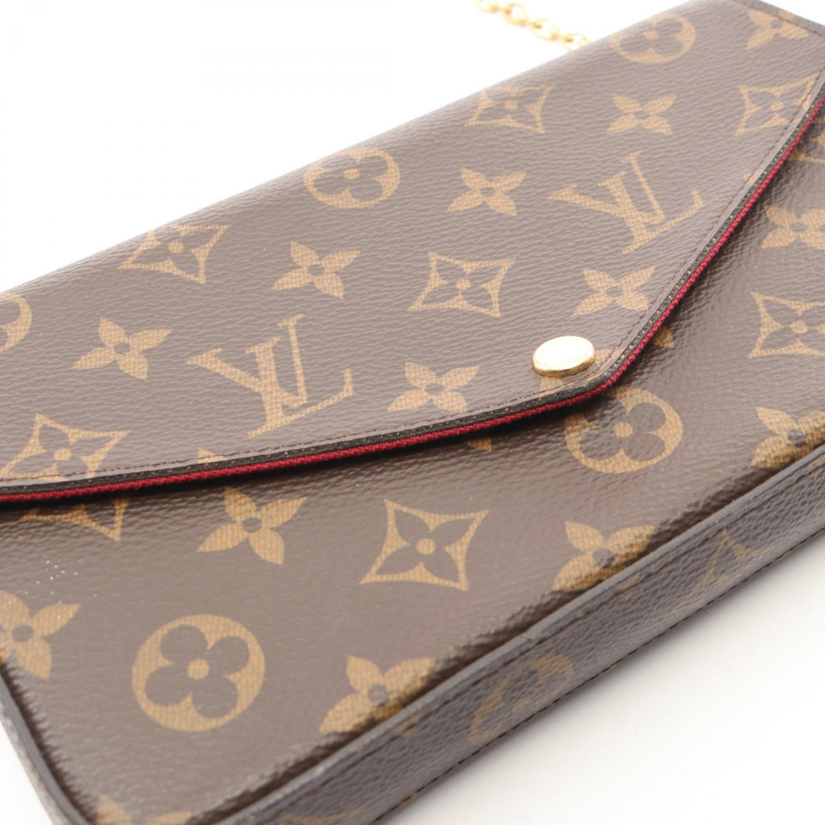 Preloved LOUIS VUITTON Felicie Monogram Fuschia Pochette Brown Shoulder Bag M61276 2101219959054