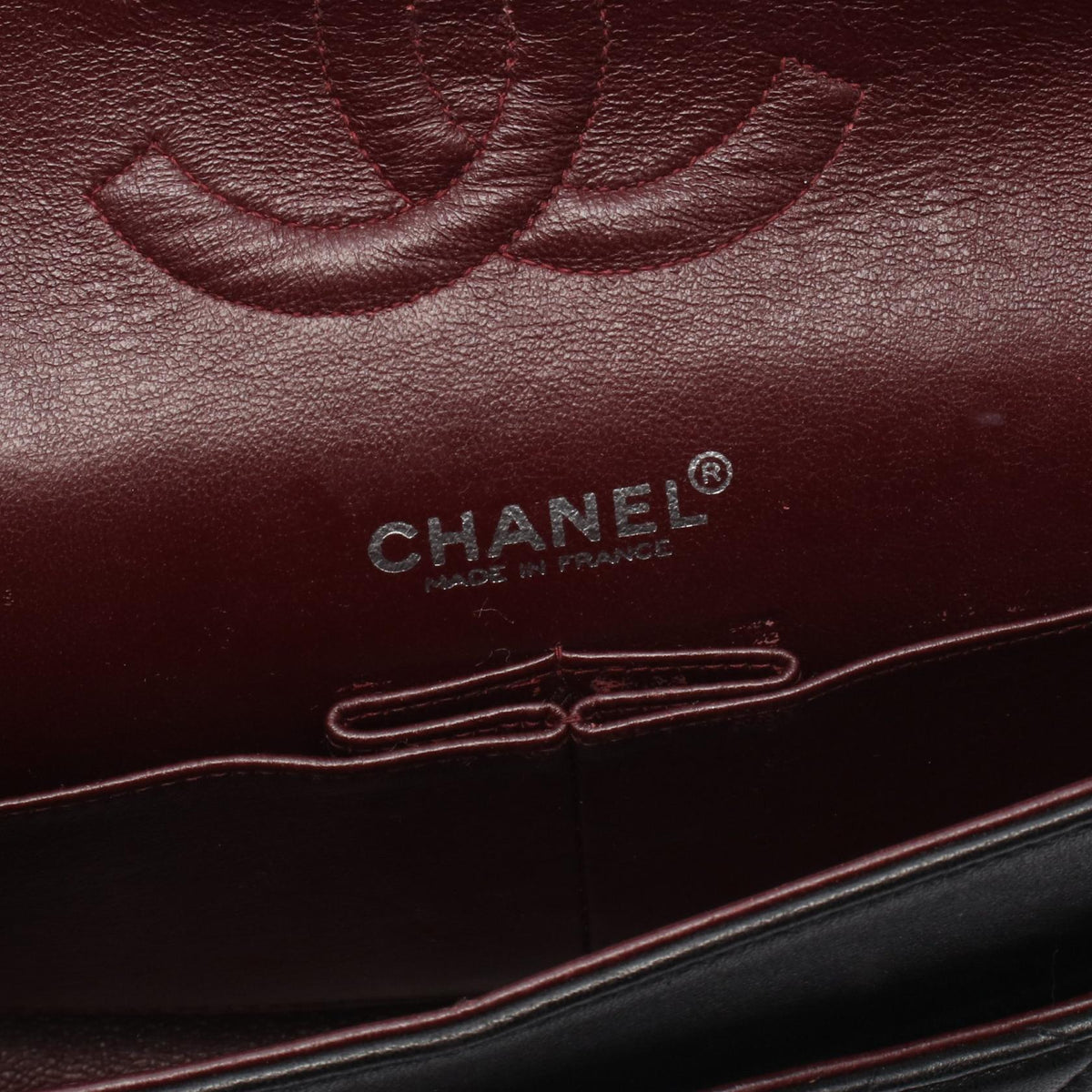 Preloved CHANEL Black Matelasse W flap Lambskin (sheep leather) 2101219887302