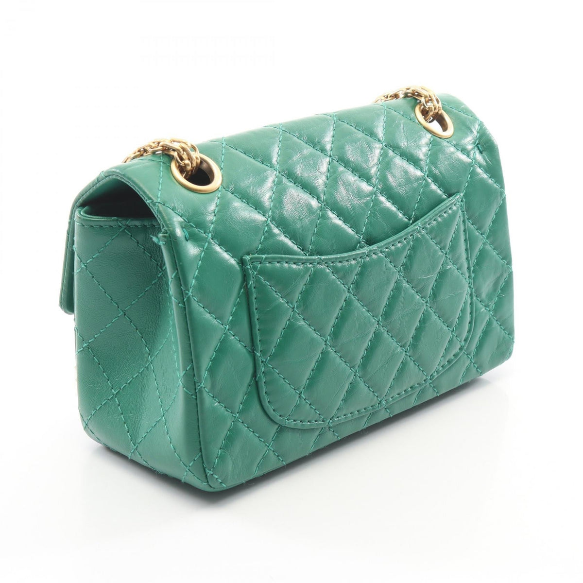 Preloved CHANEL Green 2.55 Mini Matelasse leather 2101219839912