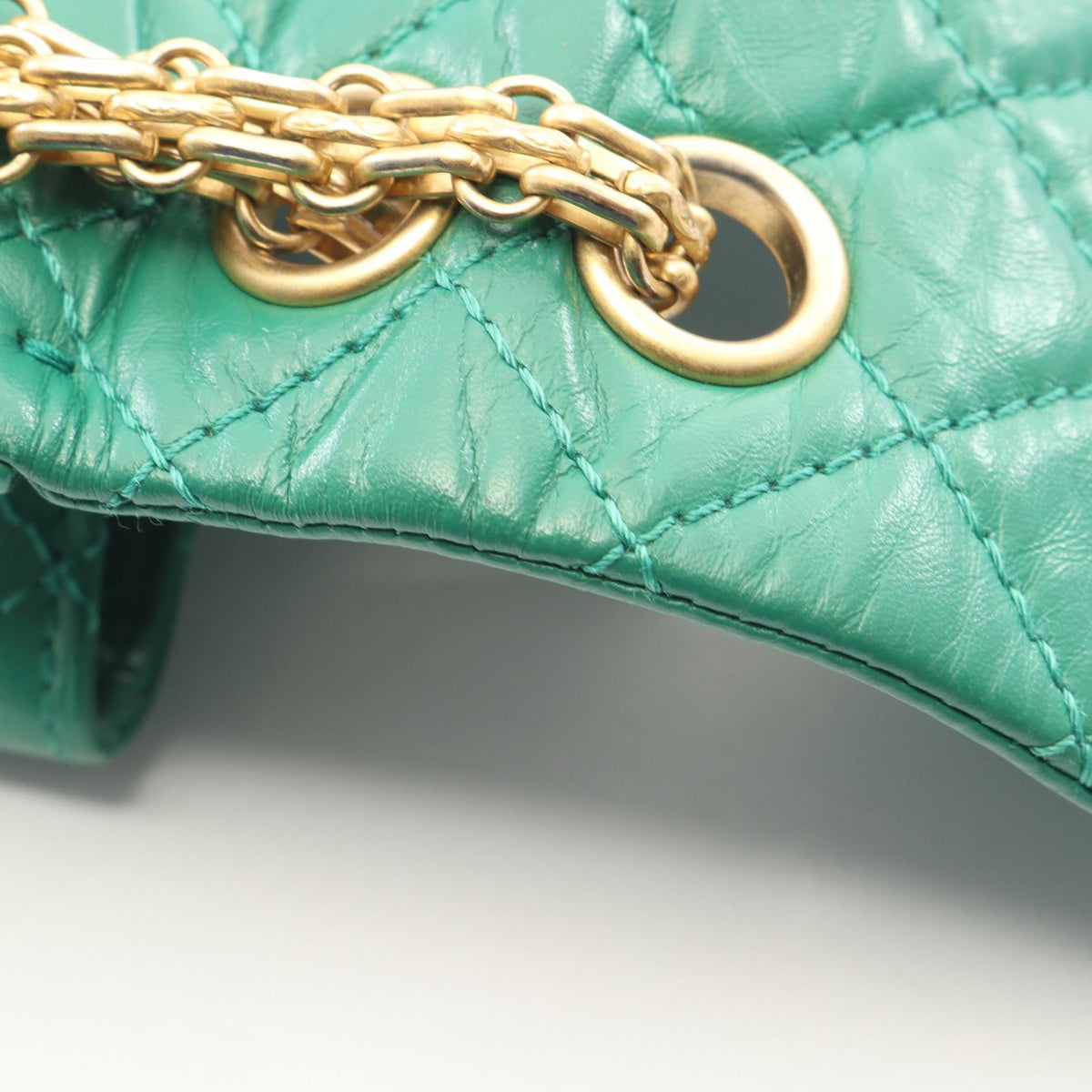 Preloved CHANEL Green 2.55 Mini Matelasse leather 2101219839912