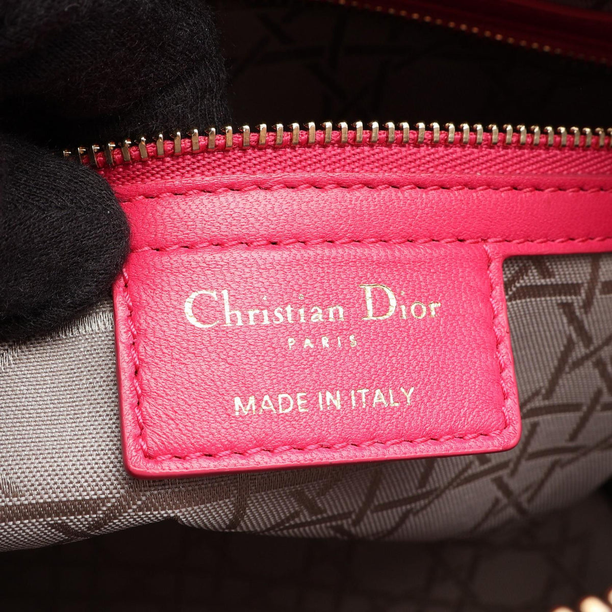 Preloved Dior Lady Christian Dior Large Cannage 2WAY Handbag Pink leather 2101219806648