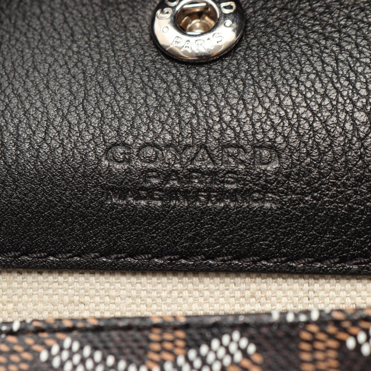 Preloved GOYARD Saint Louis GM Tote Bag Black/Multicolor PVC coated canvas×leather 2101220099138