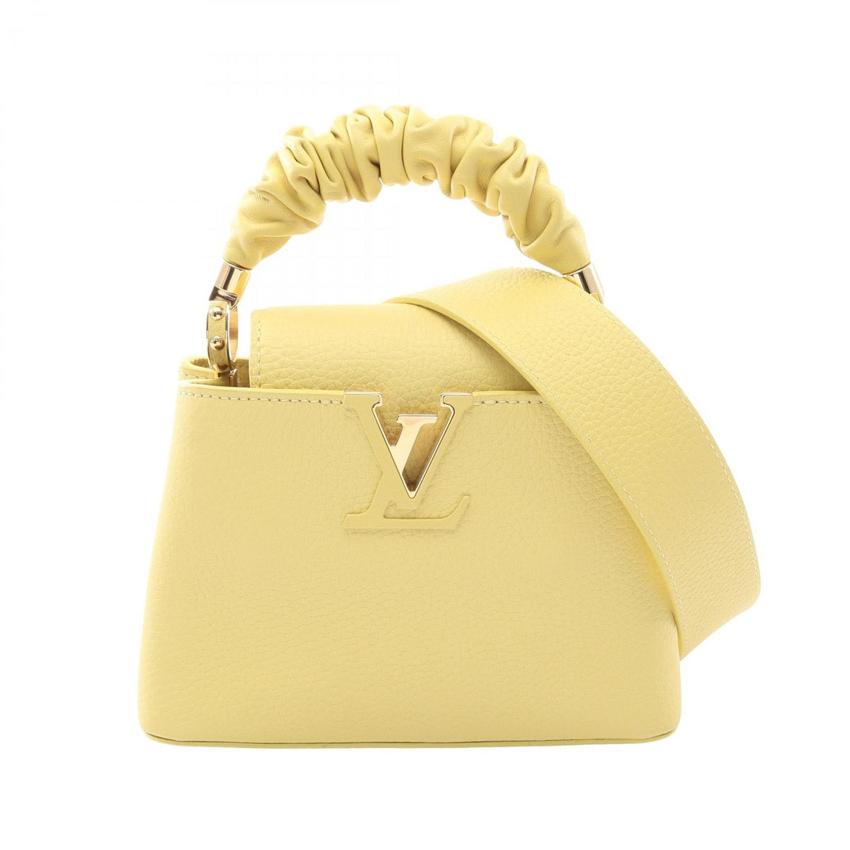 Preloved LOUIS VUITTON Capucine MINI Scrunchie 2WAY Yellow Handbag M21798 2101219883595