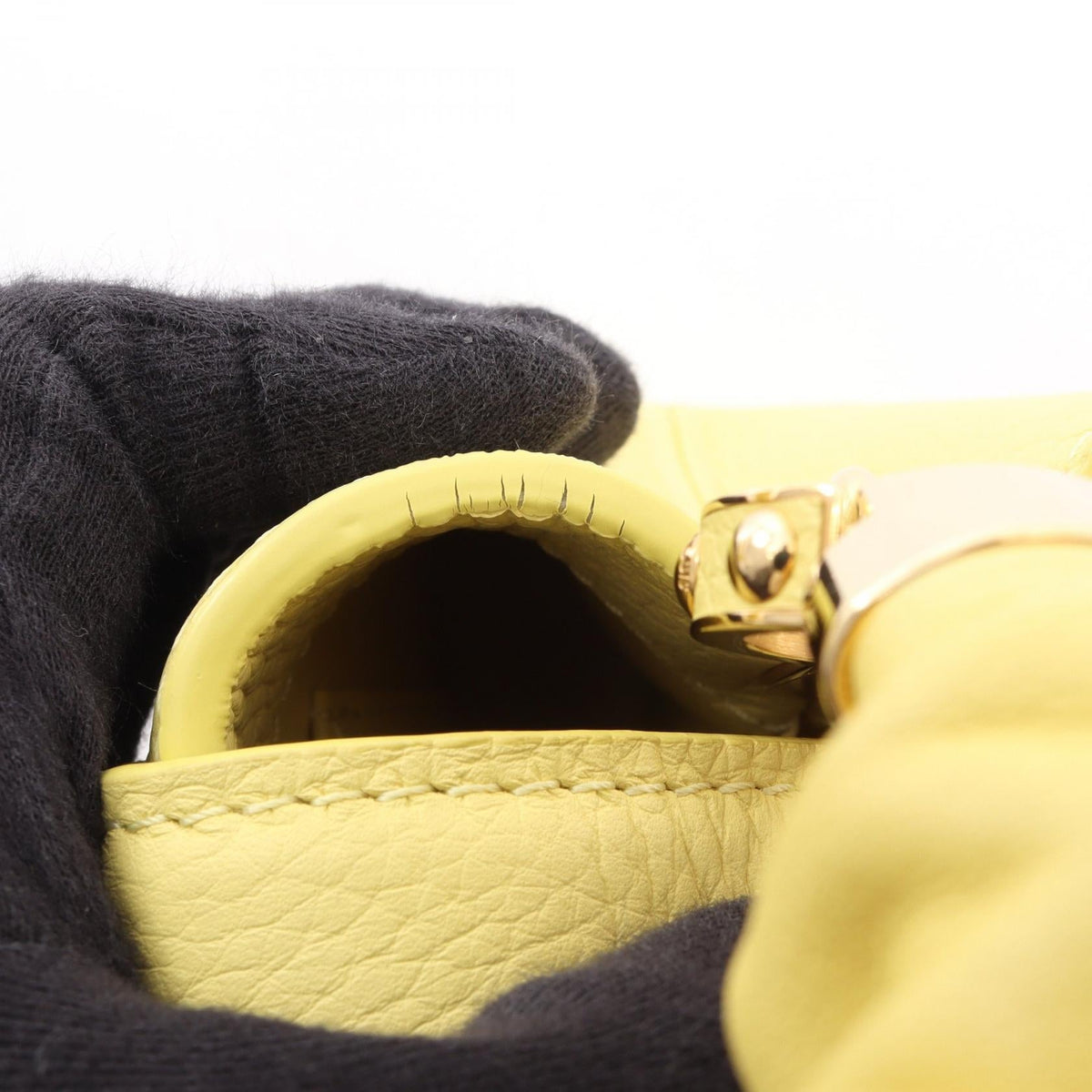 Preloved LOUIS VUITTON Capucine MINI Scrunchie 2WAY Yellow Handbag M21798 2101219883595