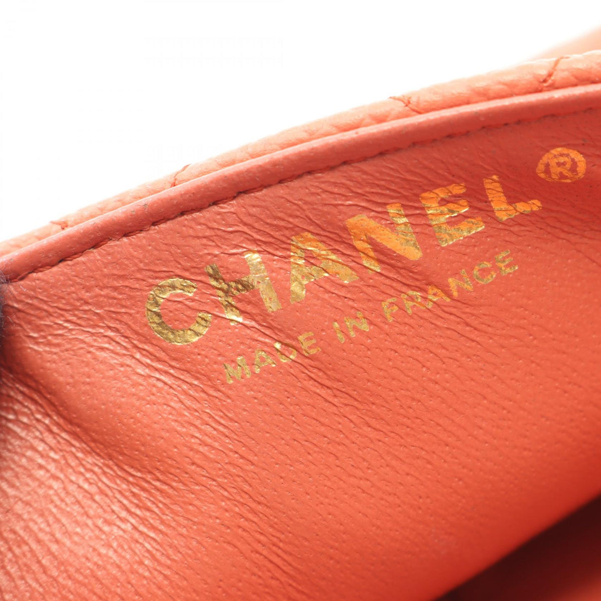 Preloved CHANEL Orange Matelasse East West Grained Calfskin leather 2101220059675
